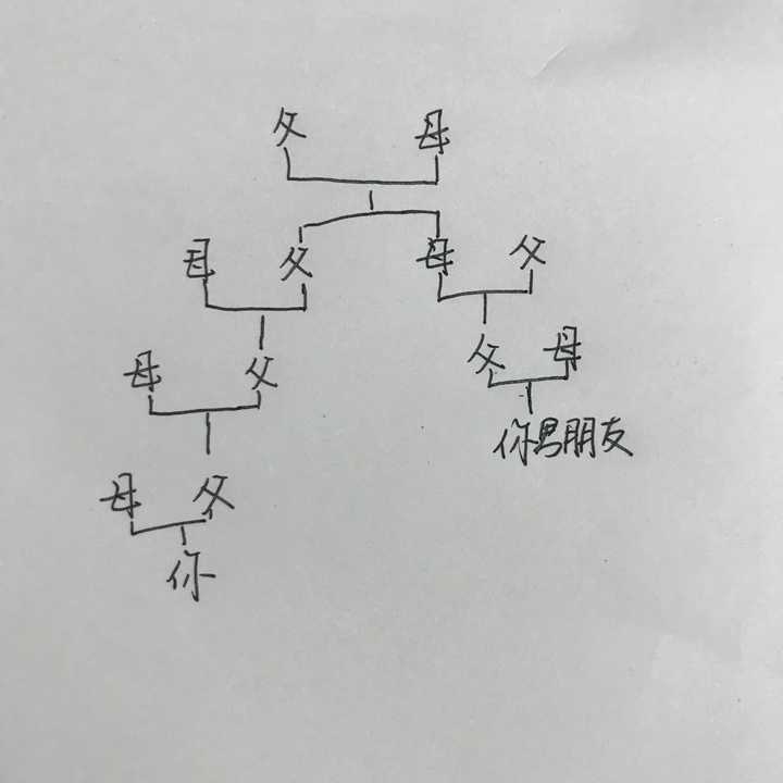 四代家庭关系示意图图片