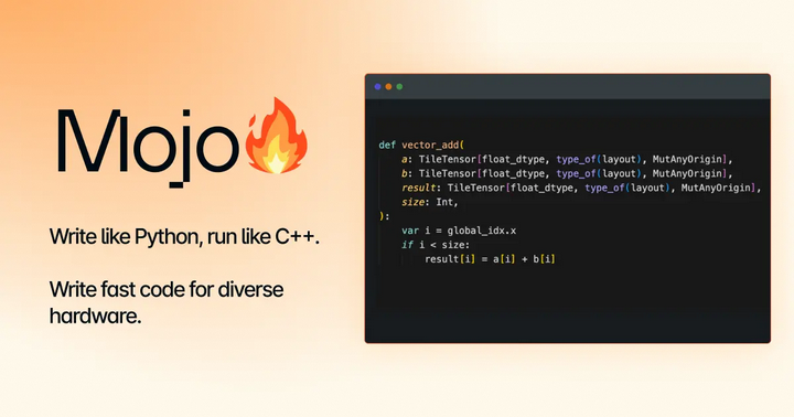 Mojo εεΈ1.0οΌη§°ε
Όε
· Python ζεδΈ C++ζ§θ½οΌε―ΉηΌη¨ηζδ½ζδΉοΌ - η₯δΉ