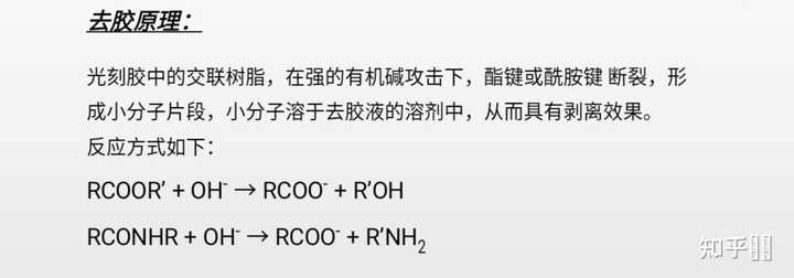 有没有了解光刻胶清洗液反应原理与成分的资料？ - 知乎
