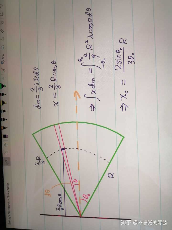怎么计算扇形的质心位置