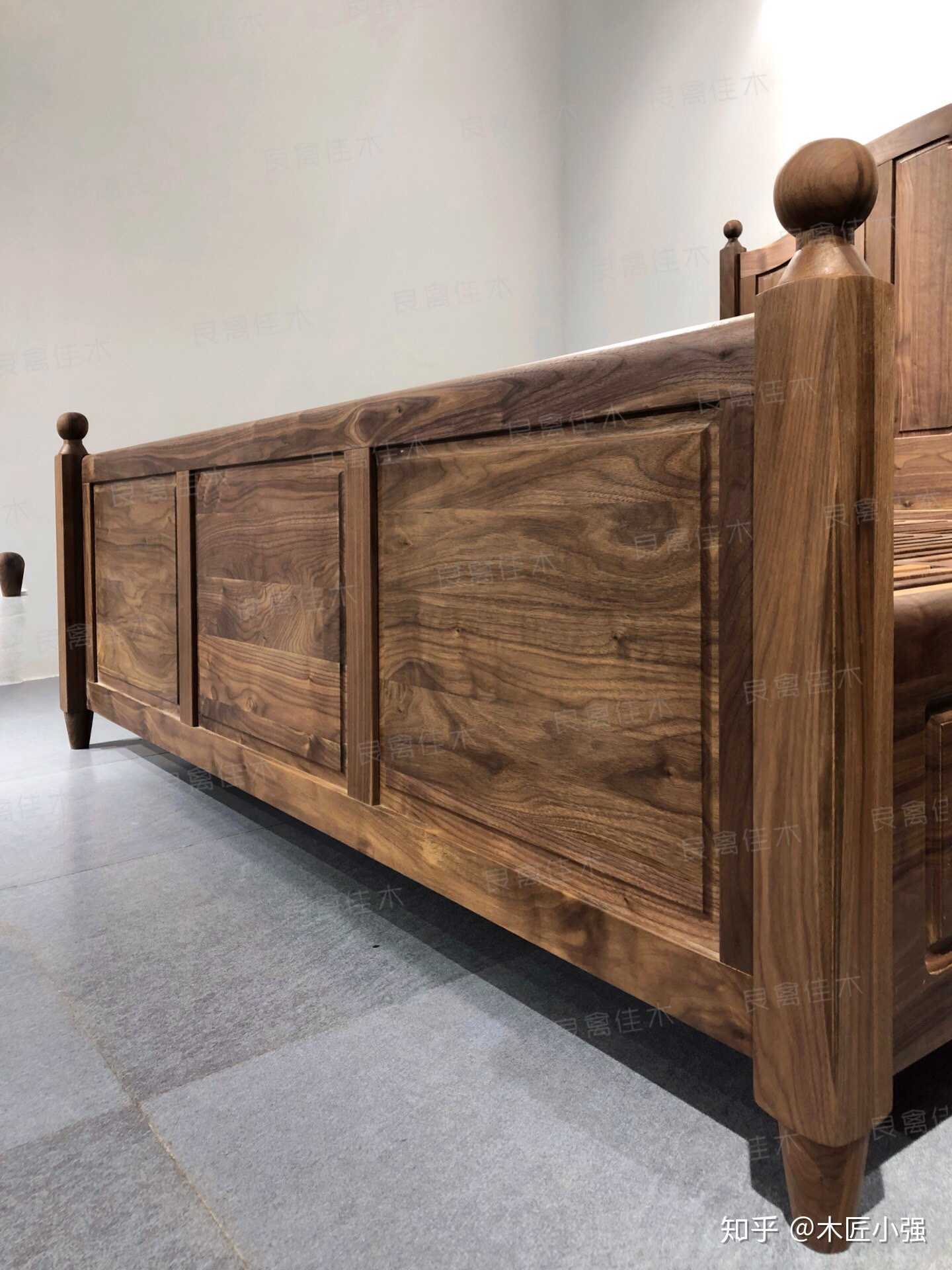 黑胡桃木简美大床