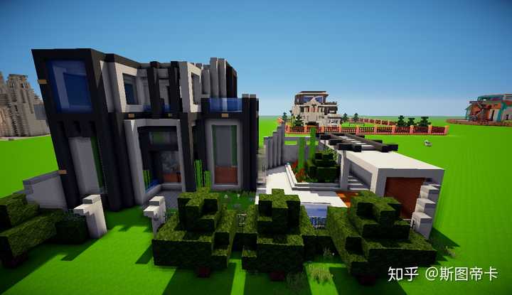 如何在minecraft 里建筑漂亮的现代别墅 知乎