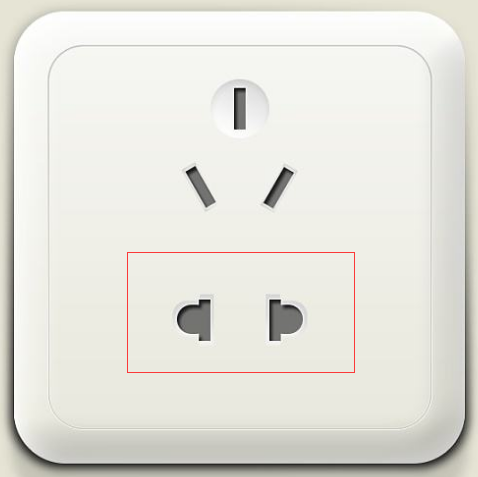 我们来看看两头插座的图片,这是装到墙上的