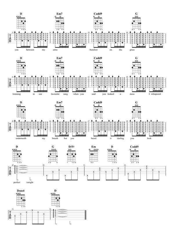 黄老板《perfect》吉他谱g调版本 #吉他谱##黄老板##吉他弹唱