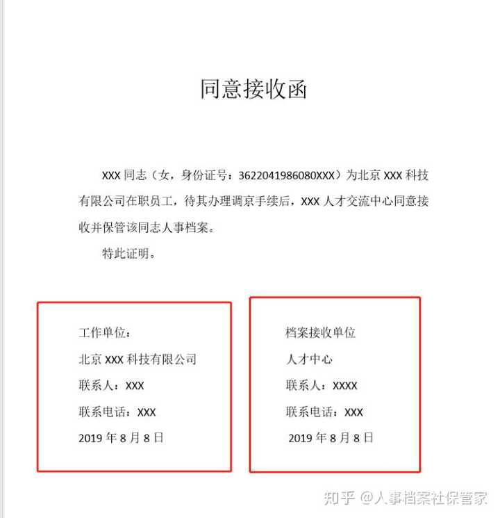 请问办理干部夫妻两地分居配偶进京，京内单位接收函怎么出具？