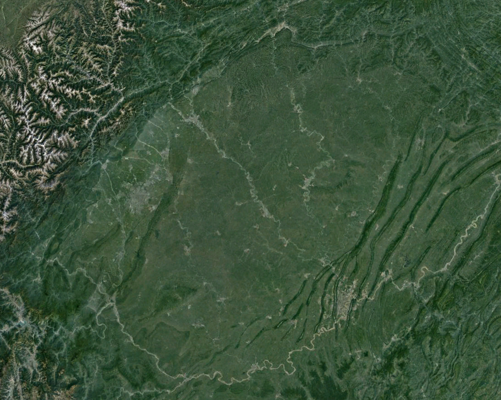 航拍中国四川地形图图片