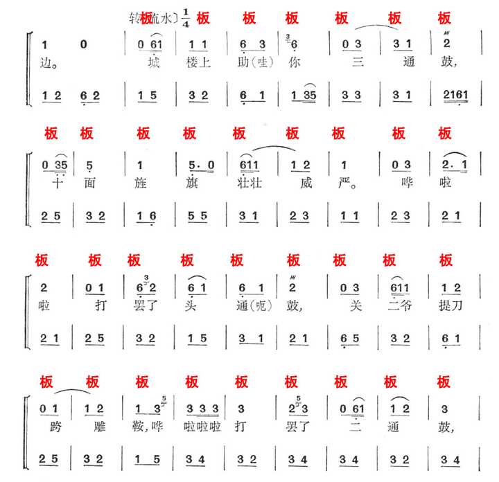 京剧曲谱里的各种符号图片