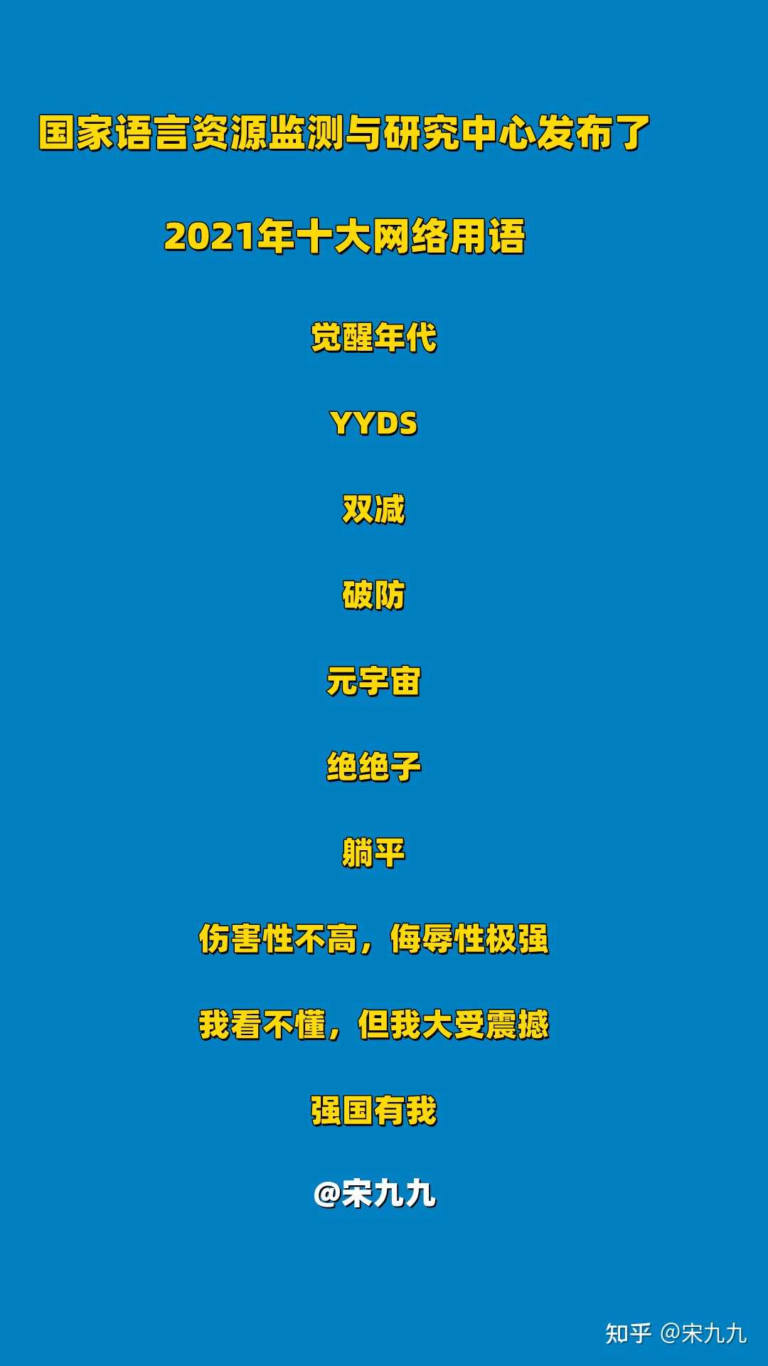 2021年十大网络用语