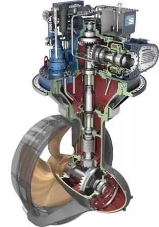 如果是悬挂的电推吊舱,挂桨机船,是可以通过控制螺旋桨转向的.