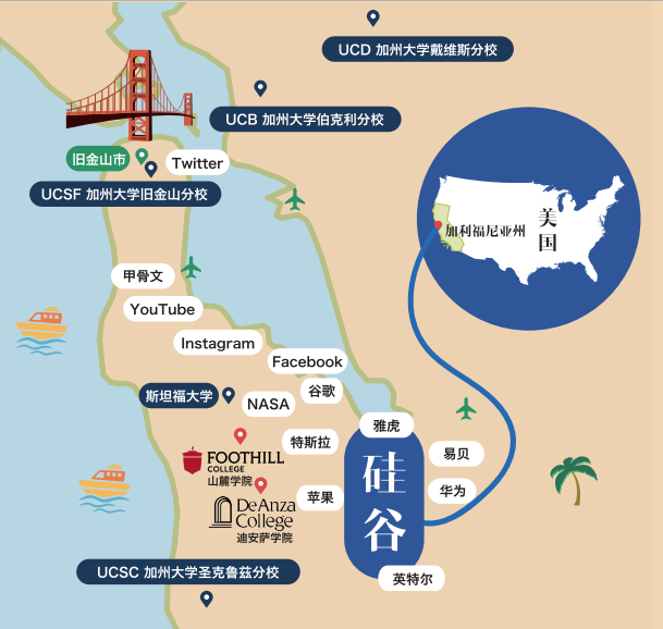 加州大学地图分布图片