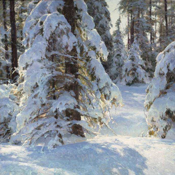 [cp]clyde aspevig 油画雪景欣赏