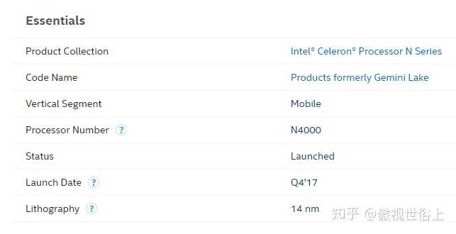 笔记本配置intel (r) celeron(r) n4000 cpu @ 1.10ghz是什么? - 知乎