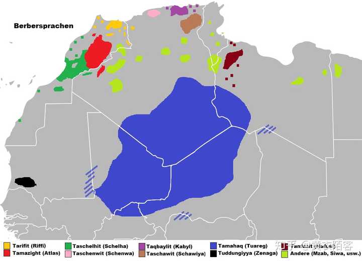 柏柏尔人分布图