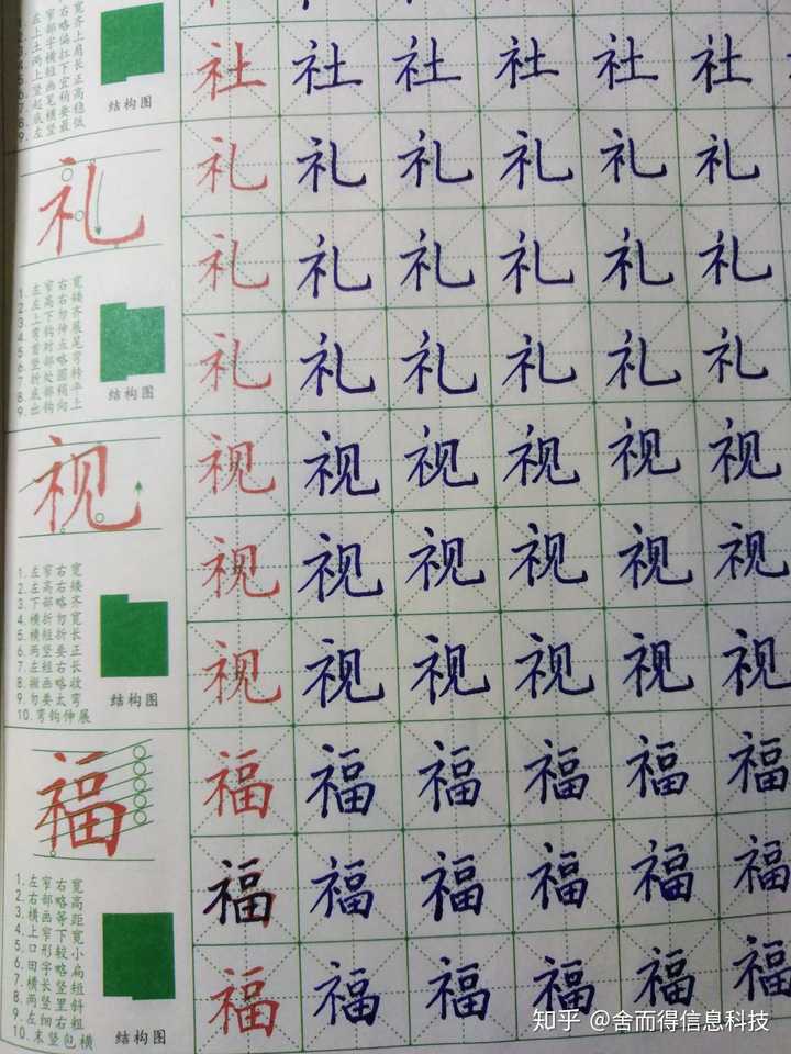 這個字帖的優勢是,告訴你哪些筆畫應該伸展,哪些偏旁應該小,哪些筆畫