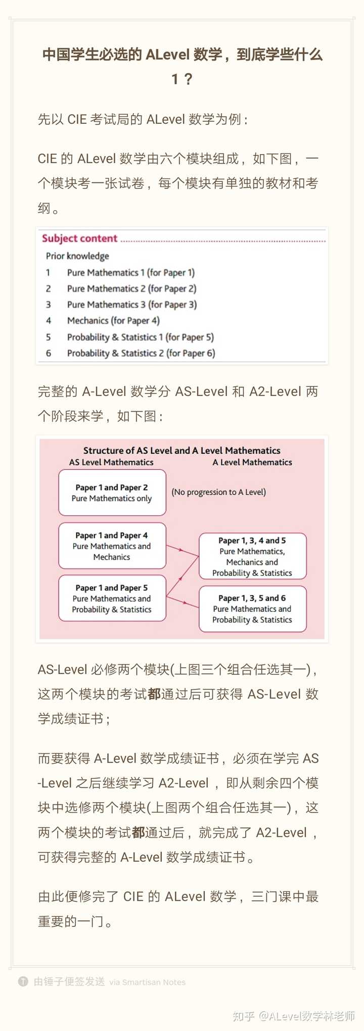 初三考上国际学校 想自学国内高中数学 这样是否更利于日后学习alevel数学和进阶数学 Almath帮小思的回答 知乎