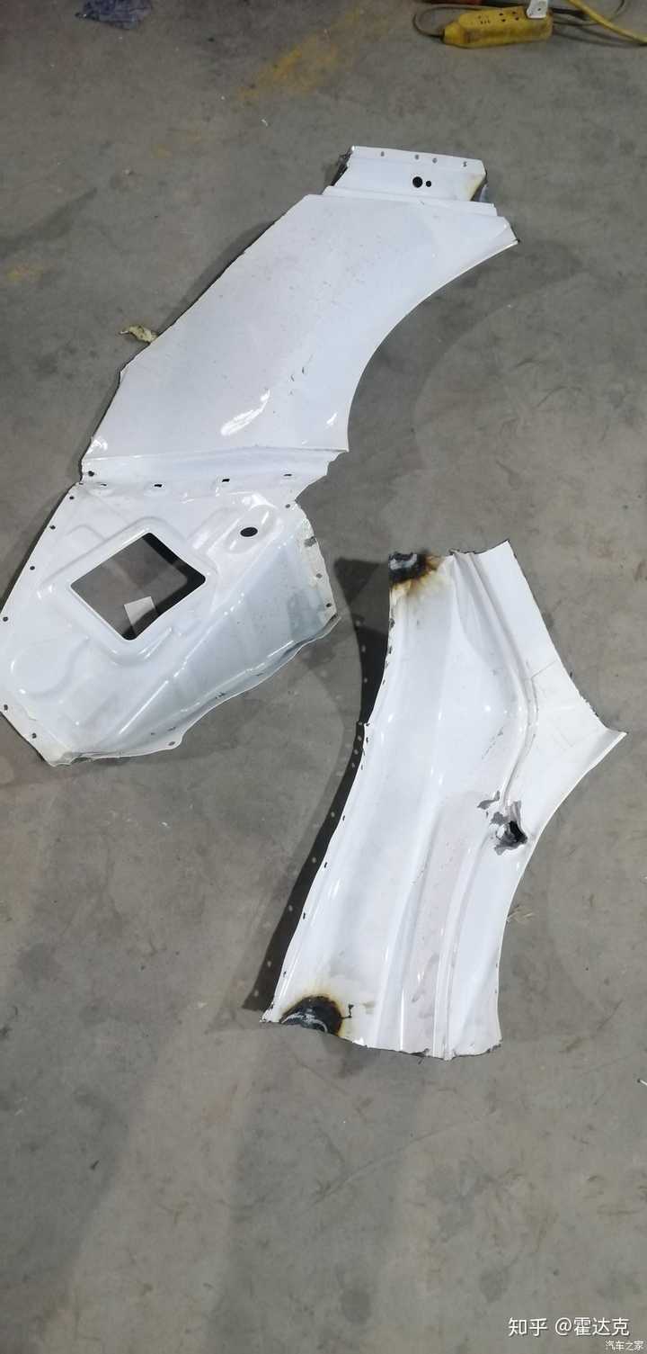 后翼子板变形4s店告诉我那里本身就是焊接的建议我锯掉焊接还是钣金