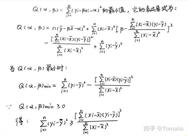 高中数学中为什么回归方程中用R^2来表示回归直线直线的拟合度,或者说R^2的推出用来表示的意义在哪? - 知乎