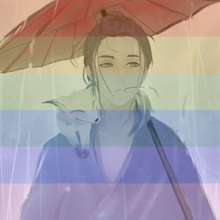 彩虹為底的頭像背景怎麼做?lgbt的彩虹?