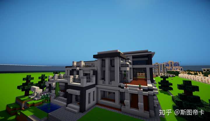 如何在minecraft 里建筑漂亮的现代别墅 知乎