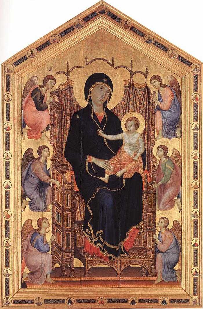 圣母与圣子 杜乔,rucellai madonna,作于1285-1286年,木板蛋彩画 290