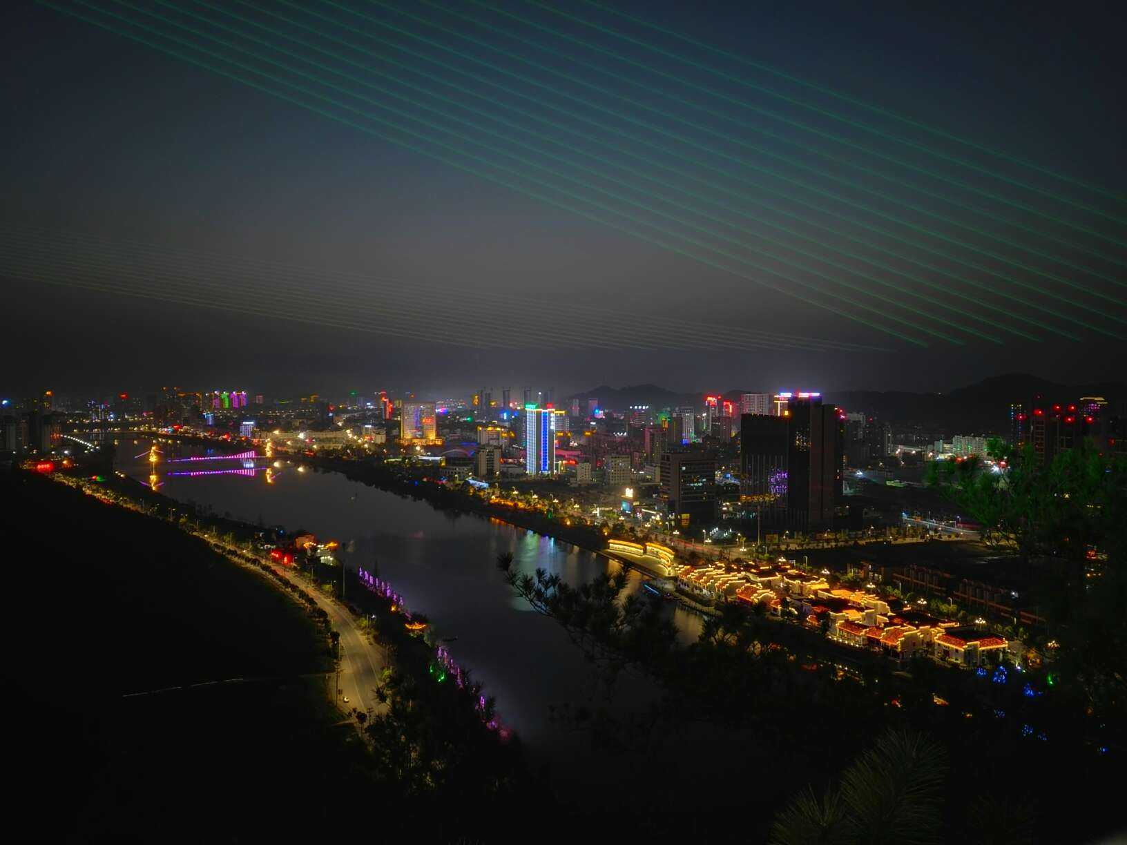 黄山市区夜景图片
