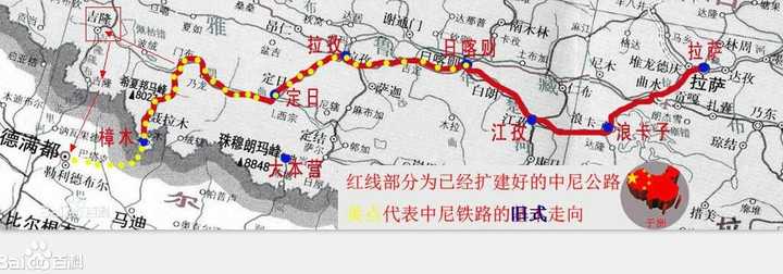 中尼铁路规划图图片