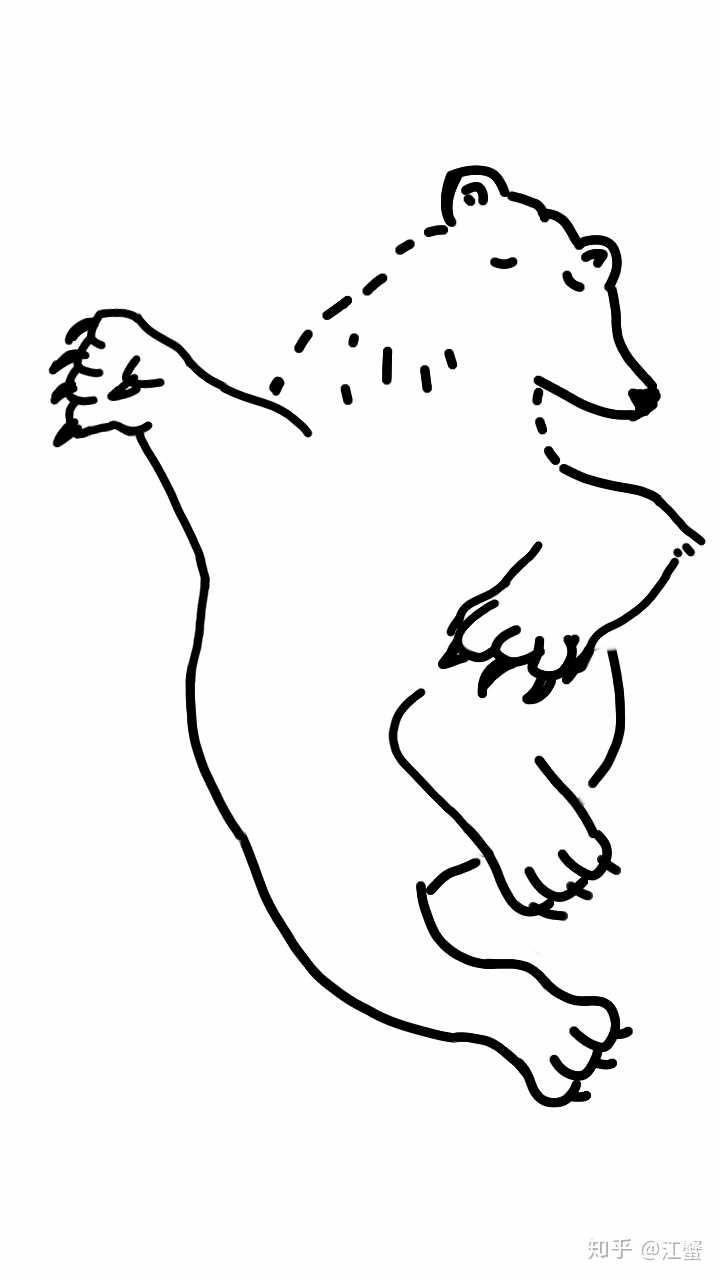 小熊跳舞简笔画图片