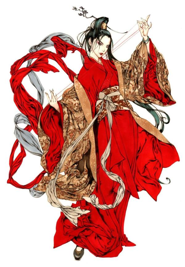 这是他绘制的东方不败,往下看.