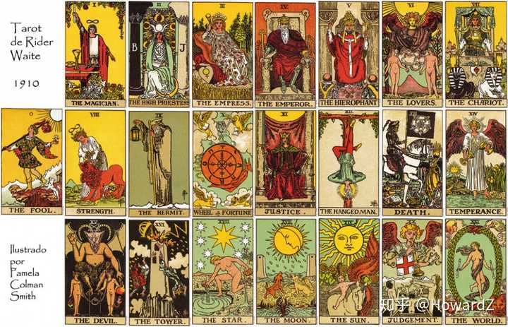 影响较深远的1910年韦特塔罗牌.