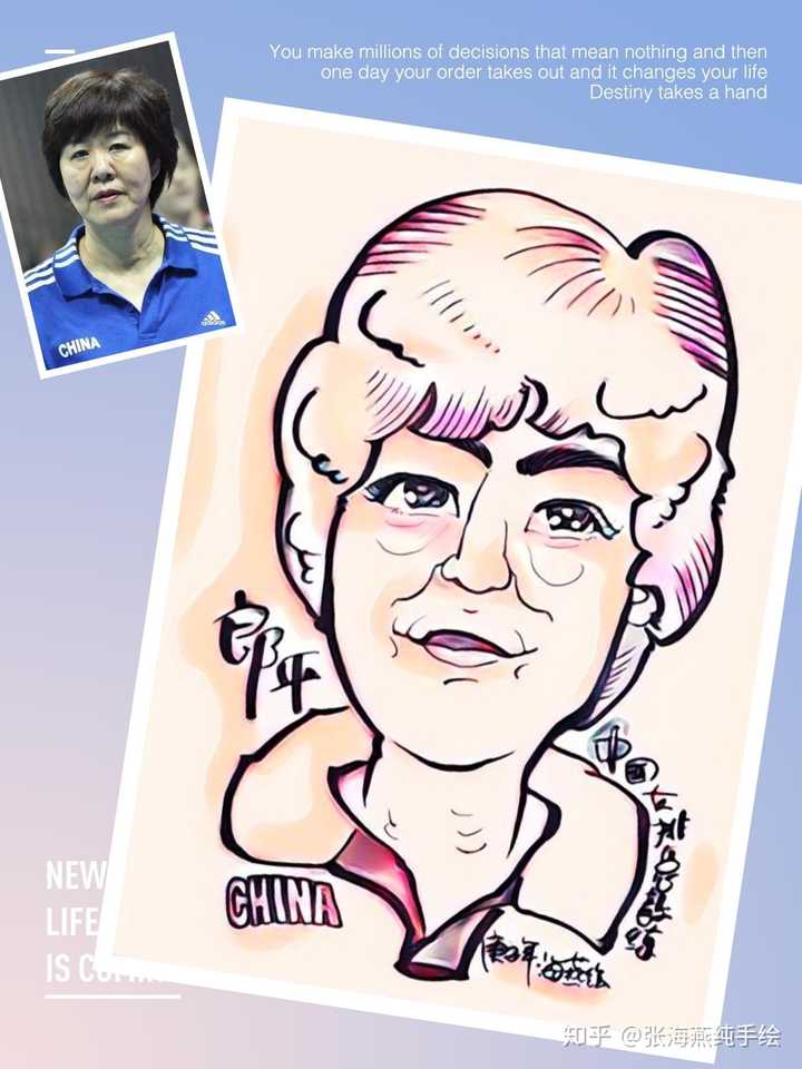 纯手绘名人肖像漫画画家是哪一位