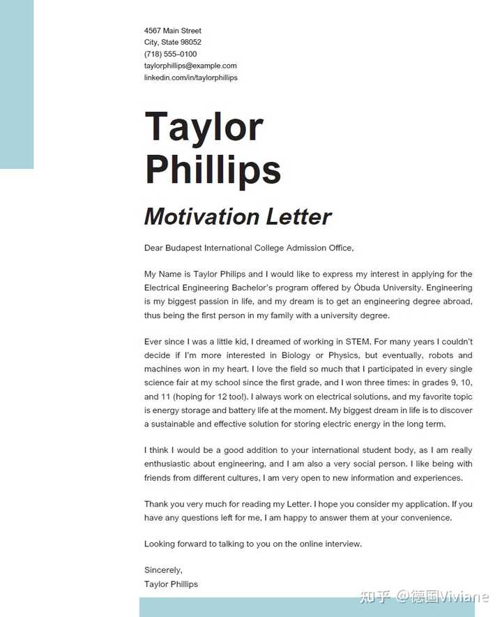 申请国外大学时，如何写好动机信（Motivation Letter）？ - 知乎