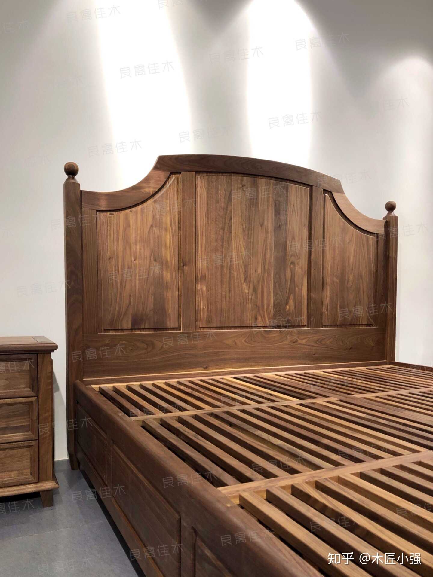 黑胡桃木简美大床