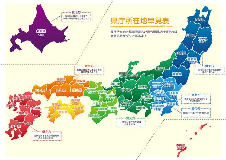 日本地域划分图片