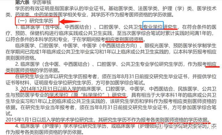 请问本科理学学位，研究生和博士生是医学学位，可以考执业医师资格证吗？