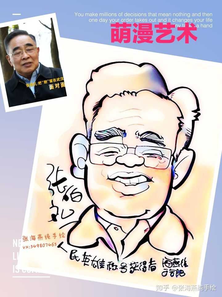 纯手绘名人肖像漫画画家是哪一位