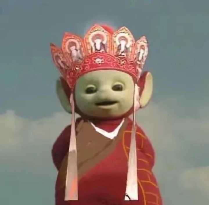 寻找一系列表情包,就是唐僧的衣服但是脸是天线宝宝的那种,太喜欢了