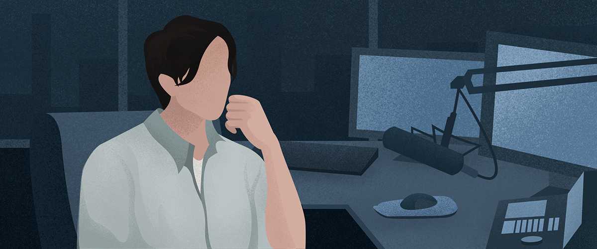 电台 dj 唐笠在与听众连麦的过程