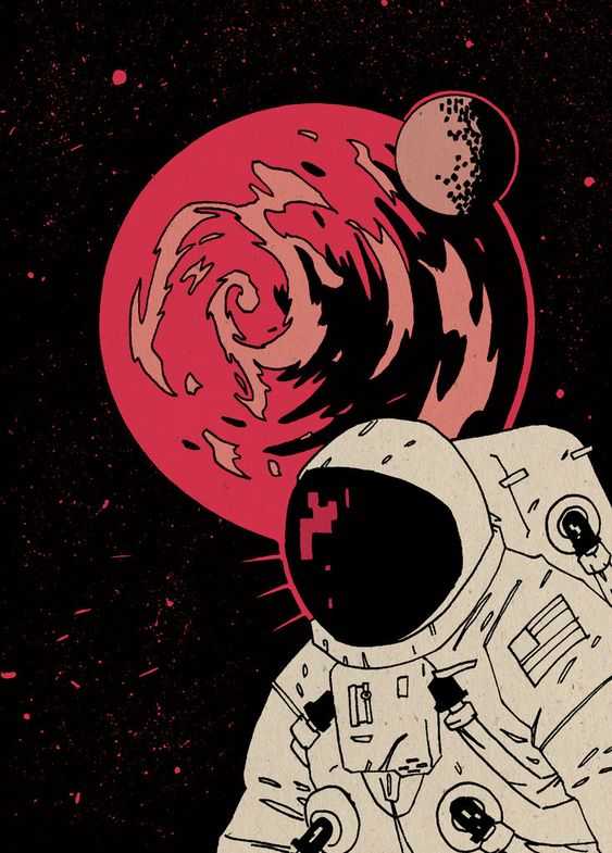有什么宇航员主题的壁纸或者插画?