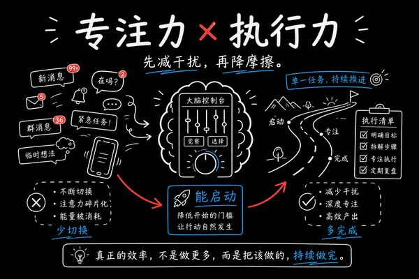 如何最高效提升个人专注力和执行力？