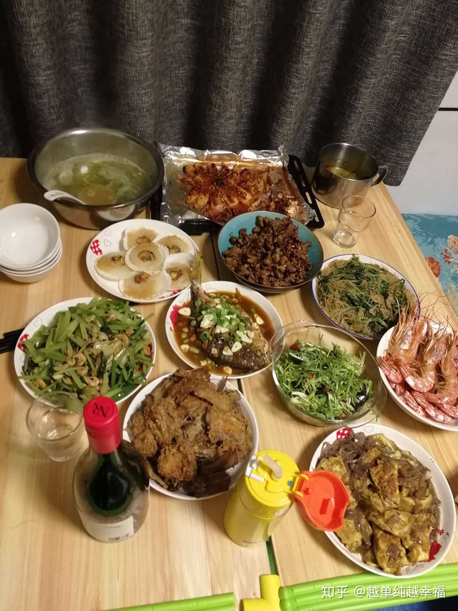 晒晒你的年夜饭# 全都是自己做的,准备了一整天,有点累,但是超满装