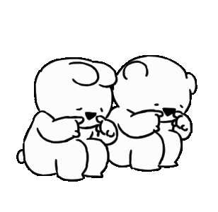 求一只小白兔和一只小白熊的表情包