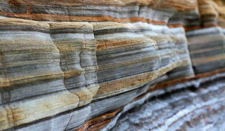 它与岩浆岩和变质岩的区别在于,形成时并不经历高温或者高压,在成分上