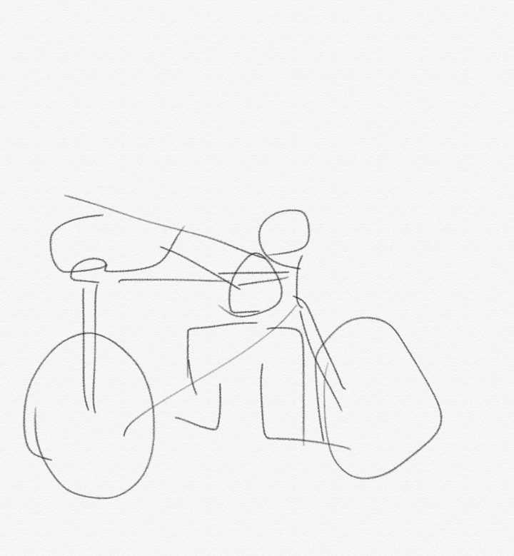 二八杠自行车简笔画图片