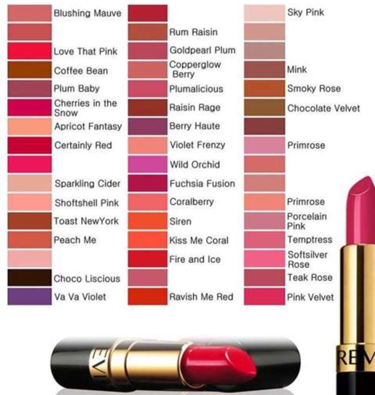 Revlon Lipstick Colors Chart My XXX Hot Girl