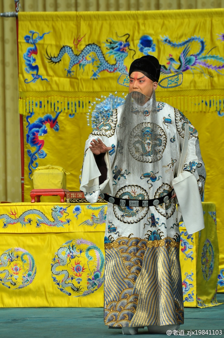 想问一下京剧戏服中的蟒衣有直立蟒水,弯立水,怎么分的?