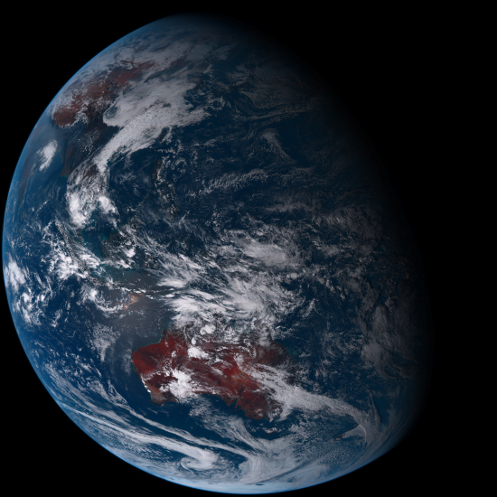 向日葵8号照片中 1月9日上午11时澳大利亚上