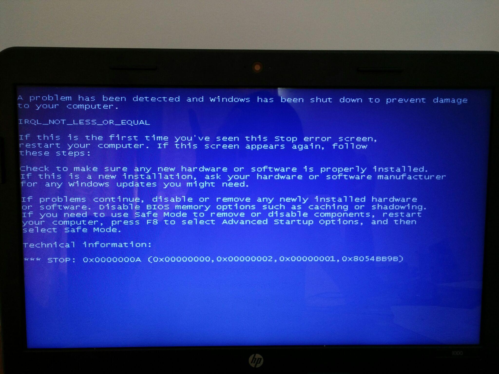 电脑开机出现蓝屏后怎么处理?