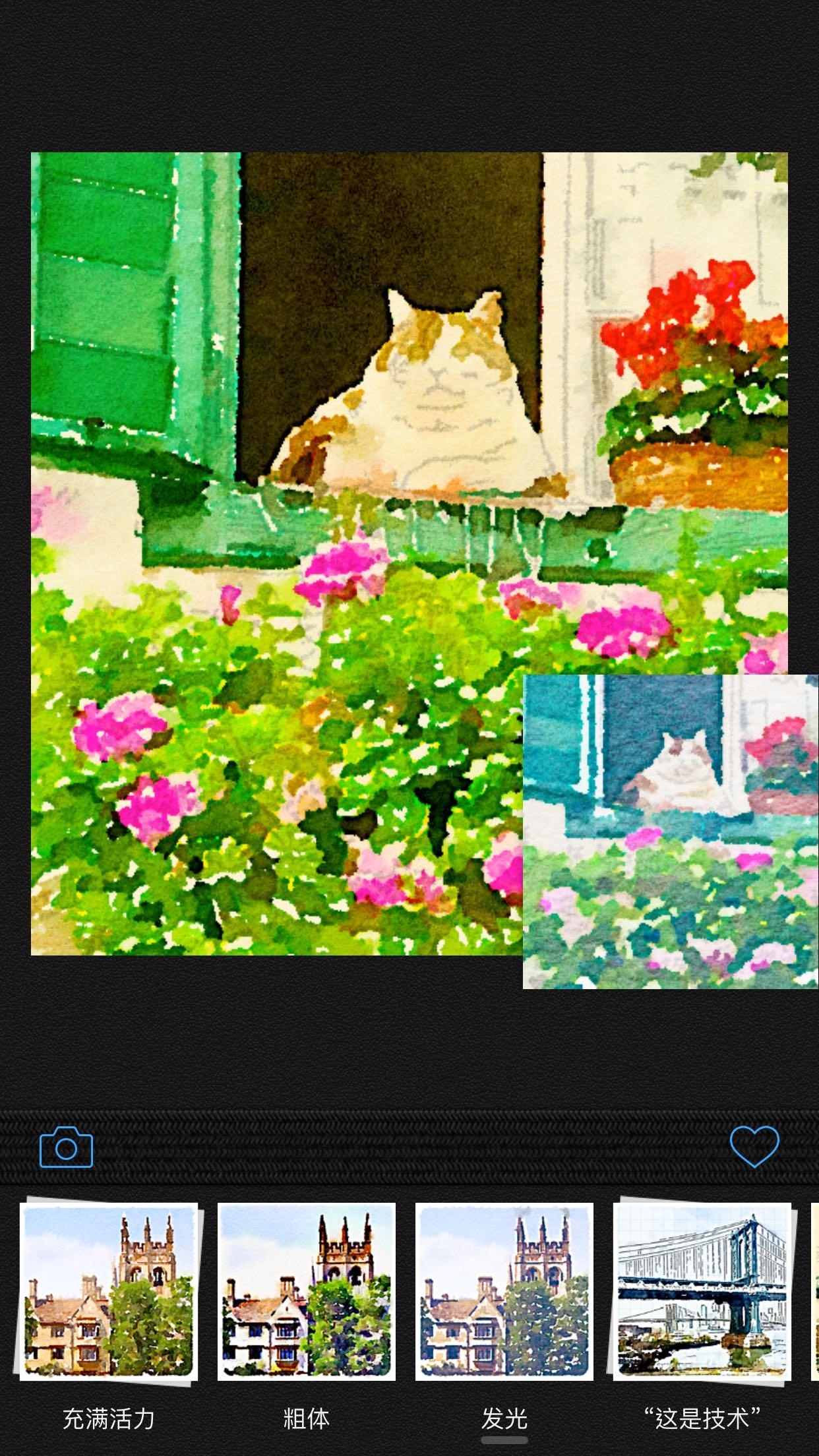 waterlogue【特色五星,难度低,付费】油画风格,选择笔刷,选择滤镜