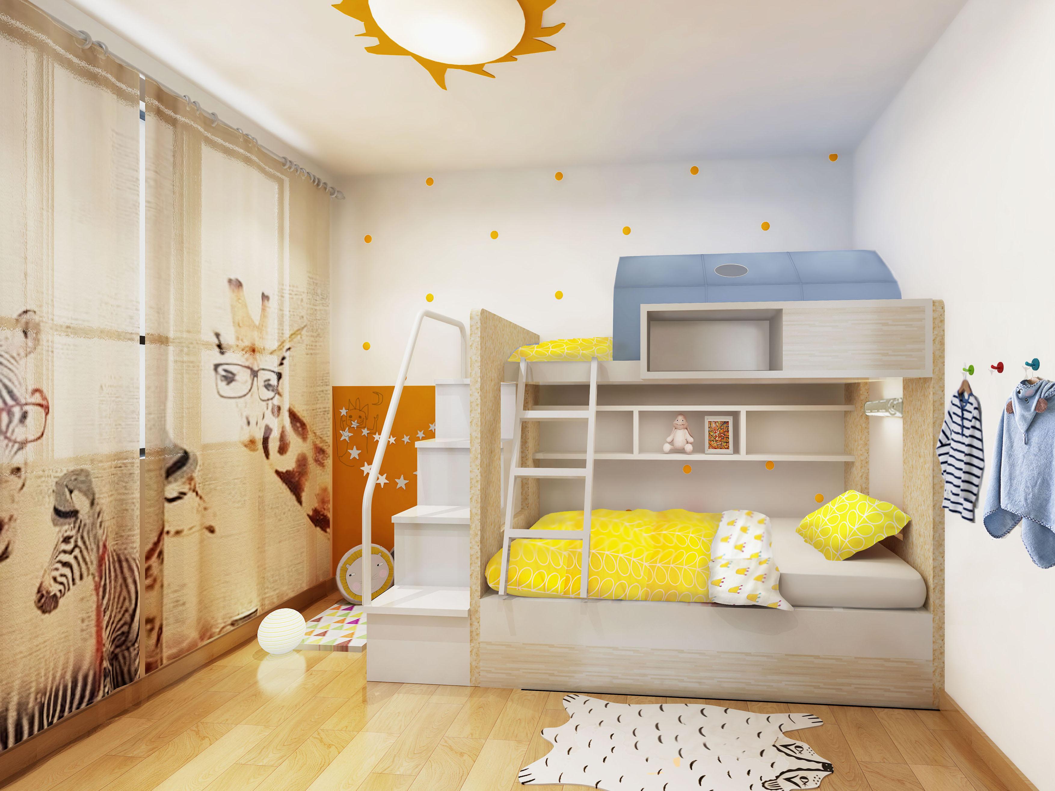 儿童房|空间|室内设计|效果图小静 - 原创作品 - 站酷 (ZCOOL)