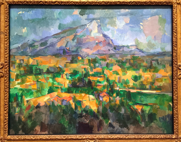 塞尚在 1902-1904 年创作的这幅风景画,他画了一座山,圣维克多山,我们